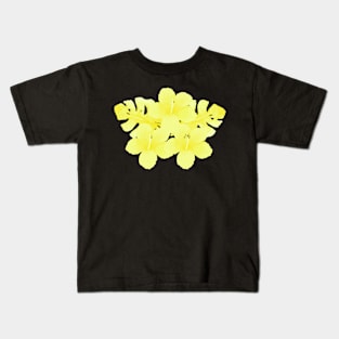 Tropical Yellow Hibiscus Flower Kids T-Shirt